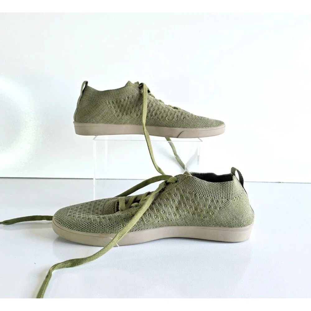SUAVS Zilker Sneakers Olive Green Women's 7 38 Lace Up Comfort Lightweight